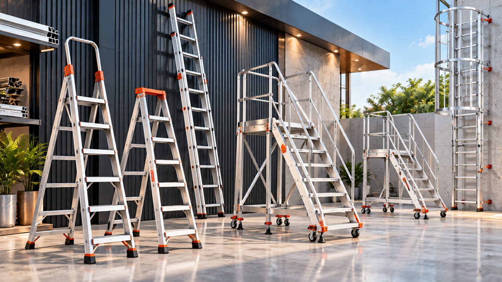 Alluminium self Support Ladders